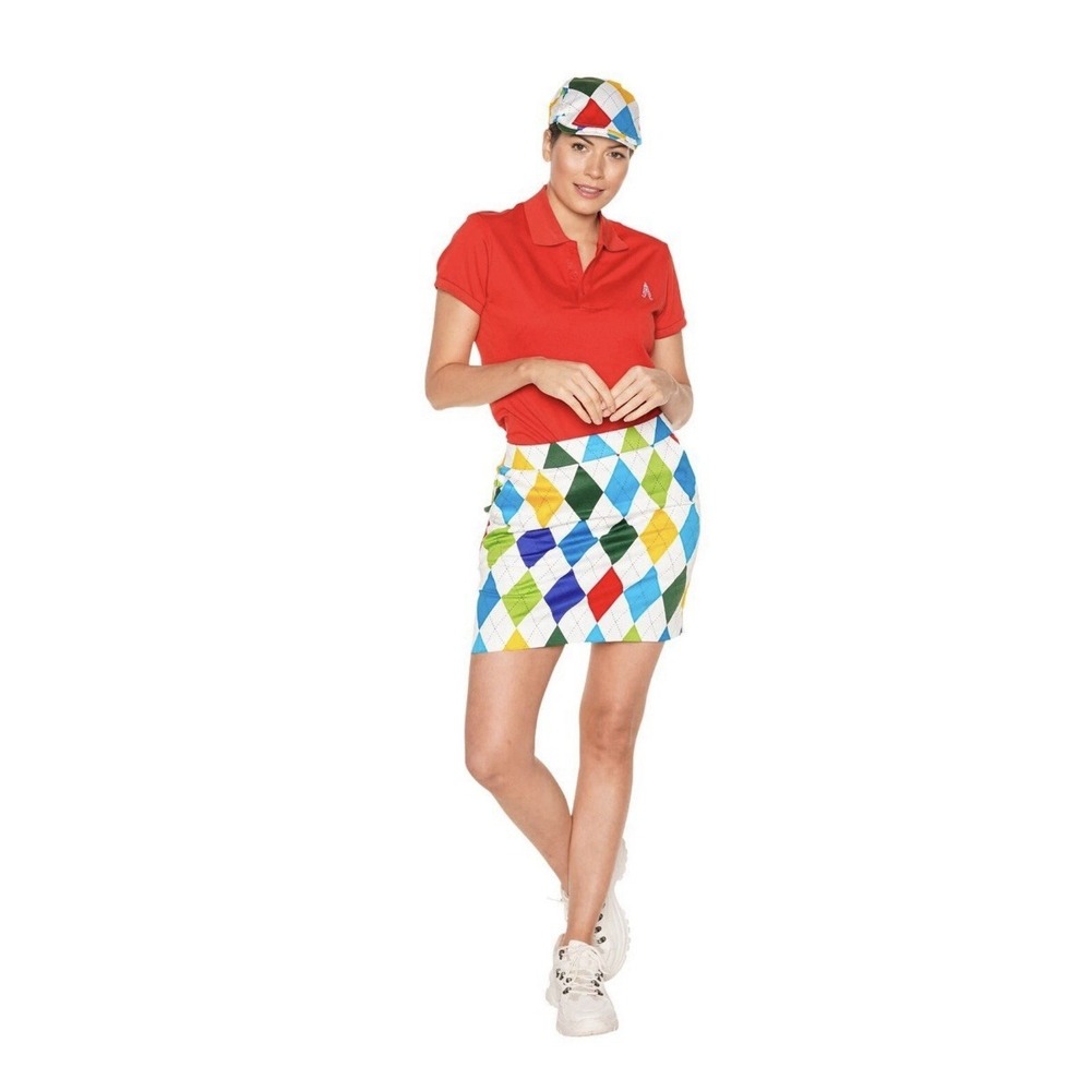 Royal and Awesome Womens Size 12 Golf Skort King of Diamonds Argyle Skirt - Picture 16 of 16